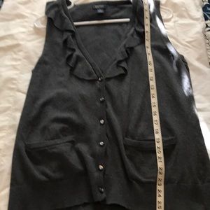 Gray ruffled vest